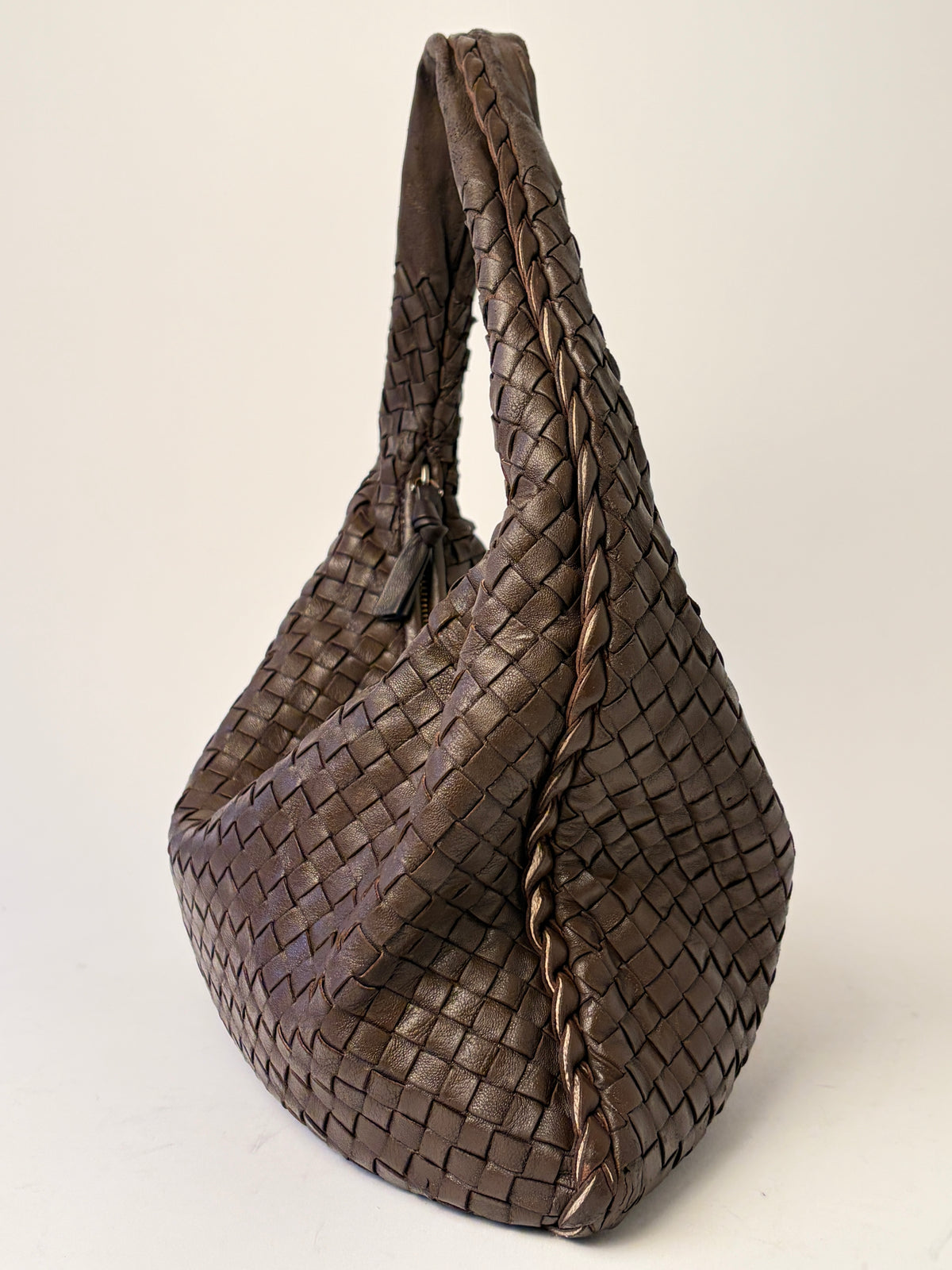 Bottega Veneta Medium Veneta Brown Leather Handbag