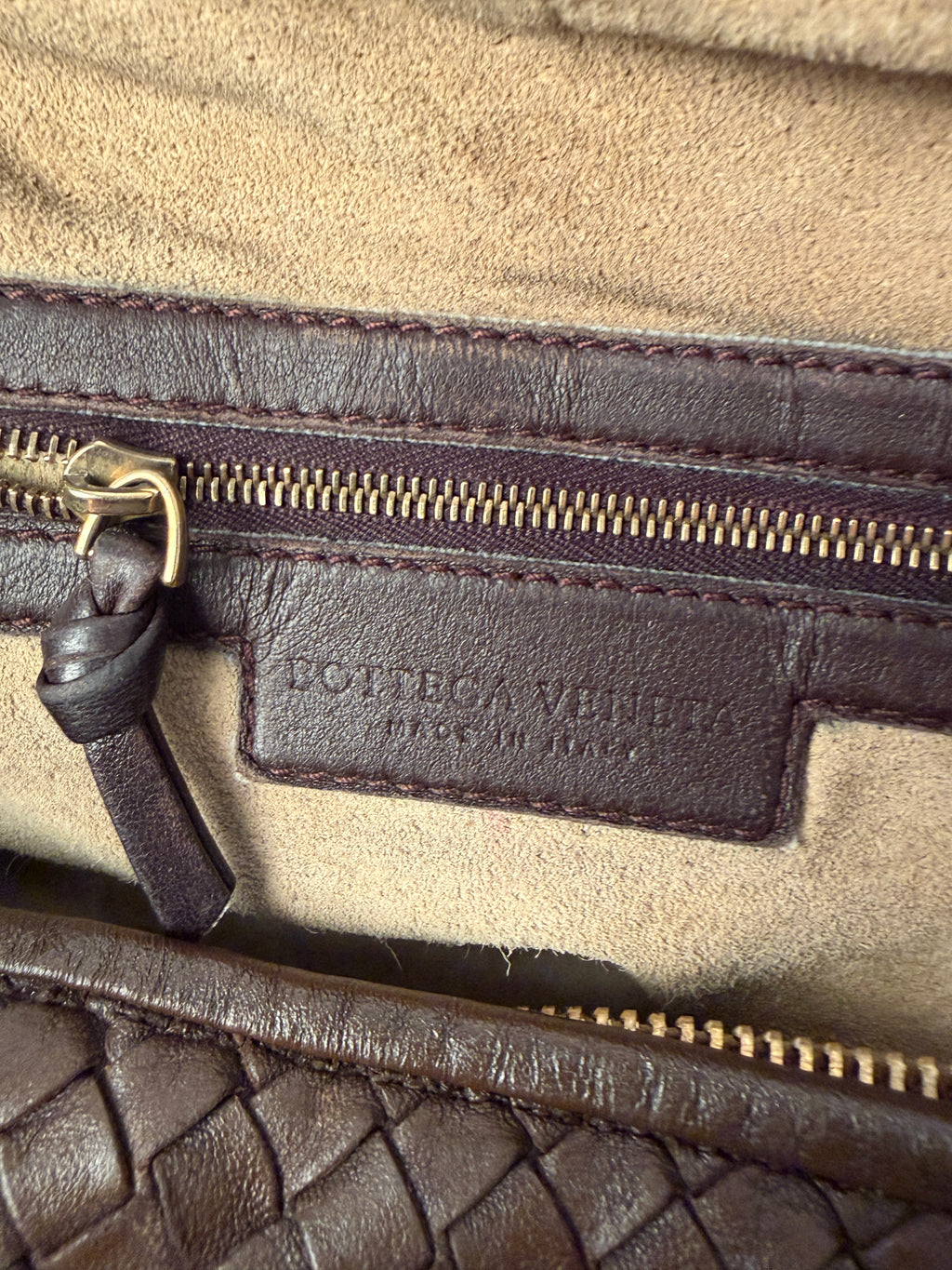 Bottega Veneta Medium Veneta Brown Leather Handbag