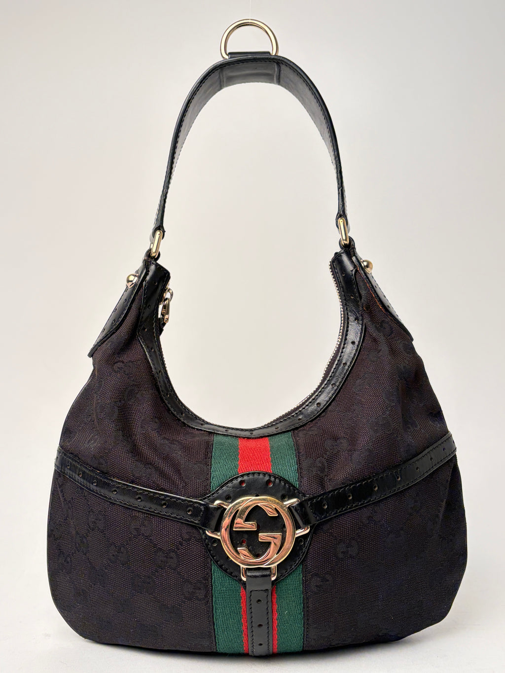 Gucci GG Reins Web Small Hobo