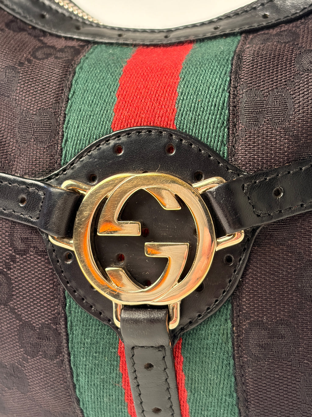Gucci GG Reins Web Small Hobo