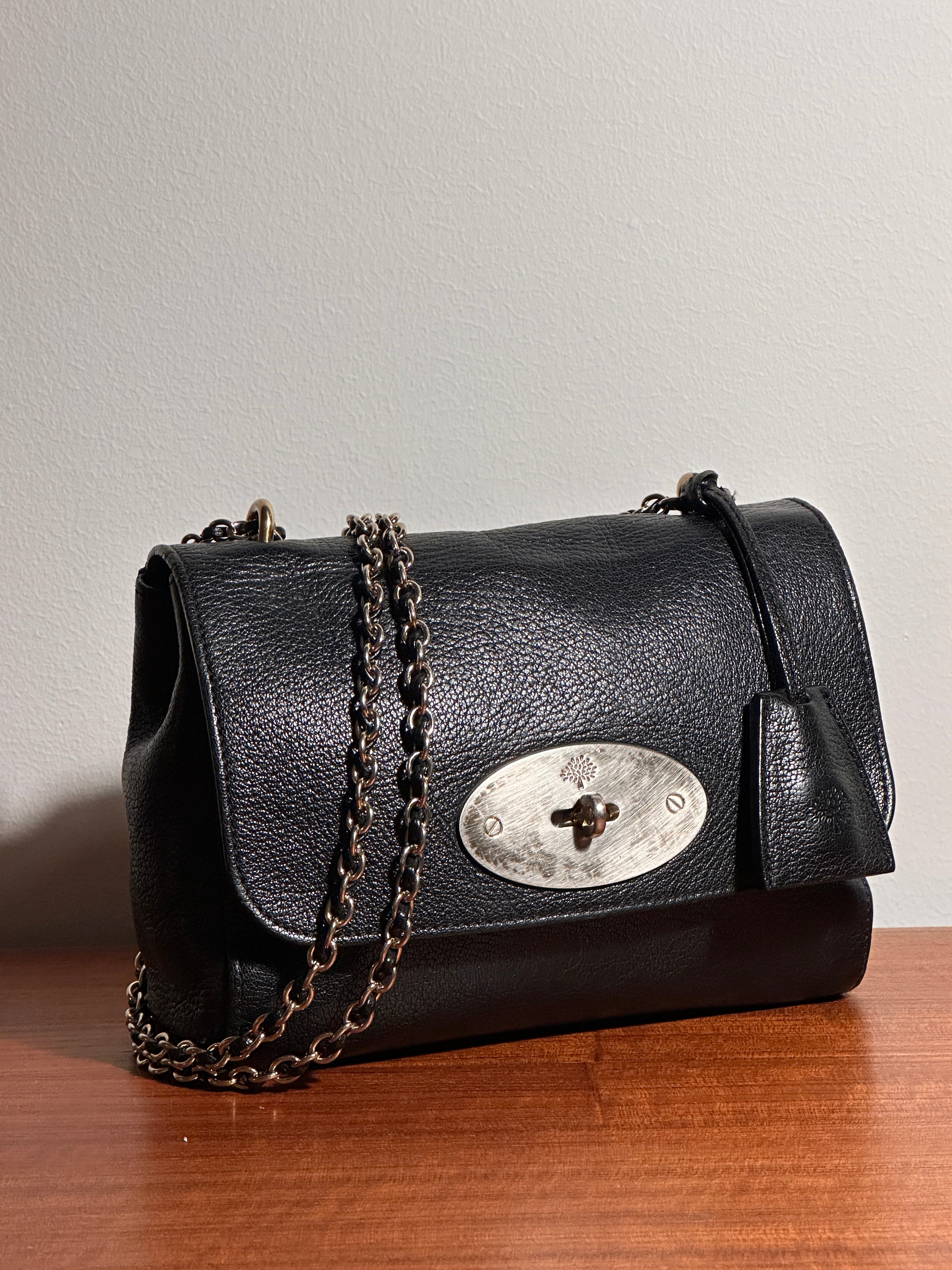 Mulberry Lily Black Small Classic Grain Crossbody