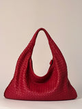 Bottega Veneta Large Veneta Red Leather Shoulderbag