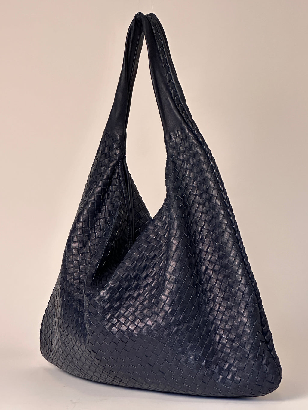 Bottega Veneta Maxi Veneta Navy Blue