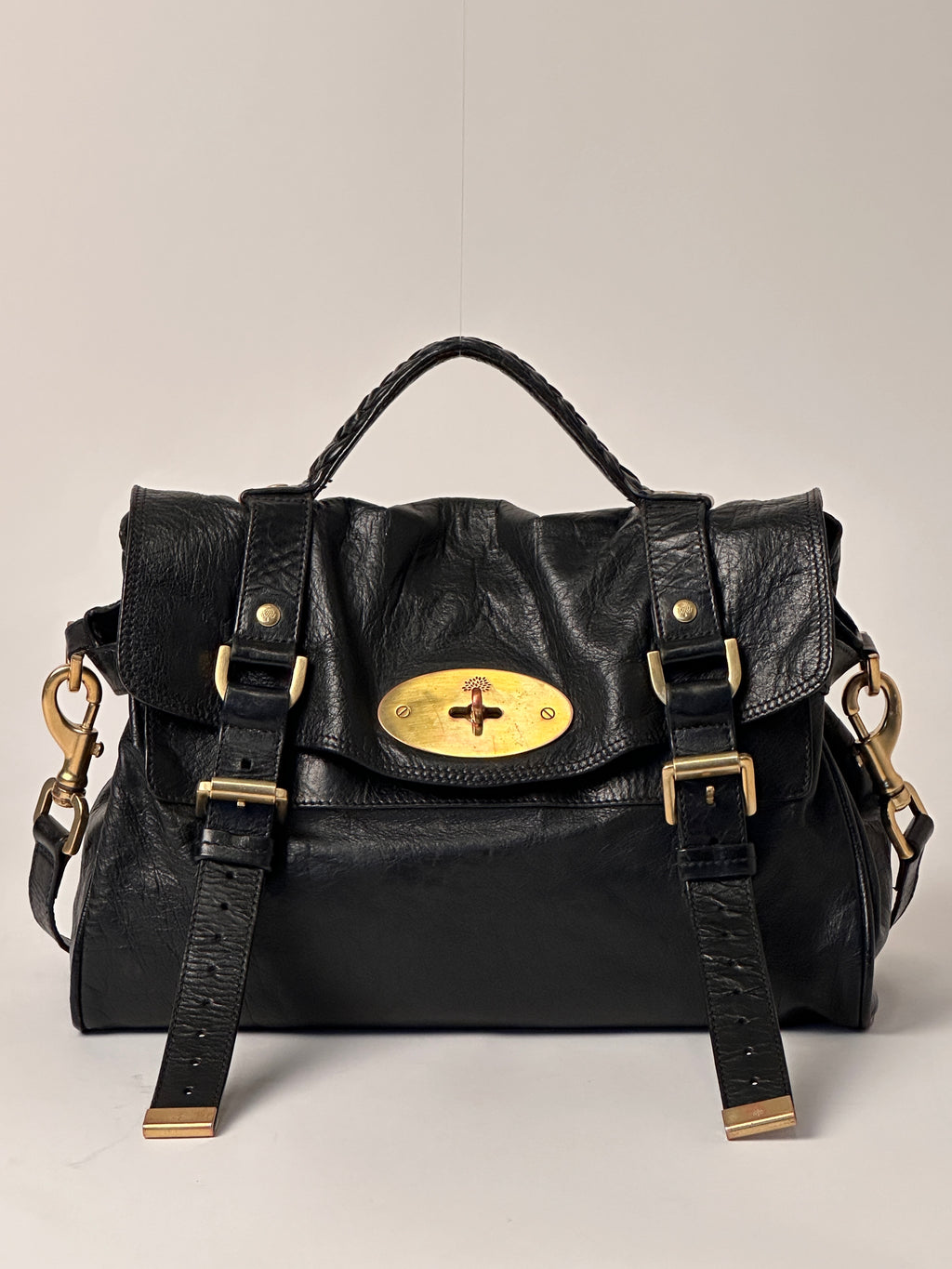 Mulberry Alexa Black Leather Handbag