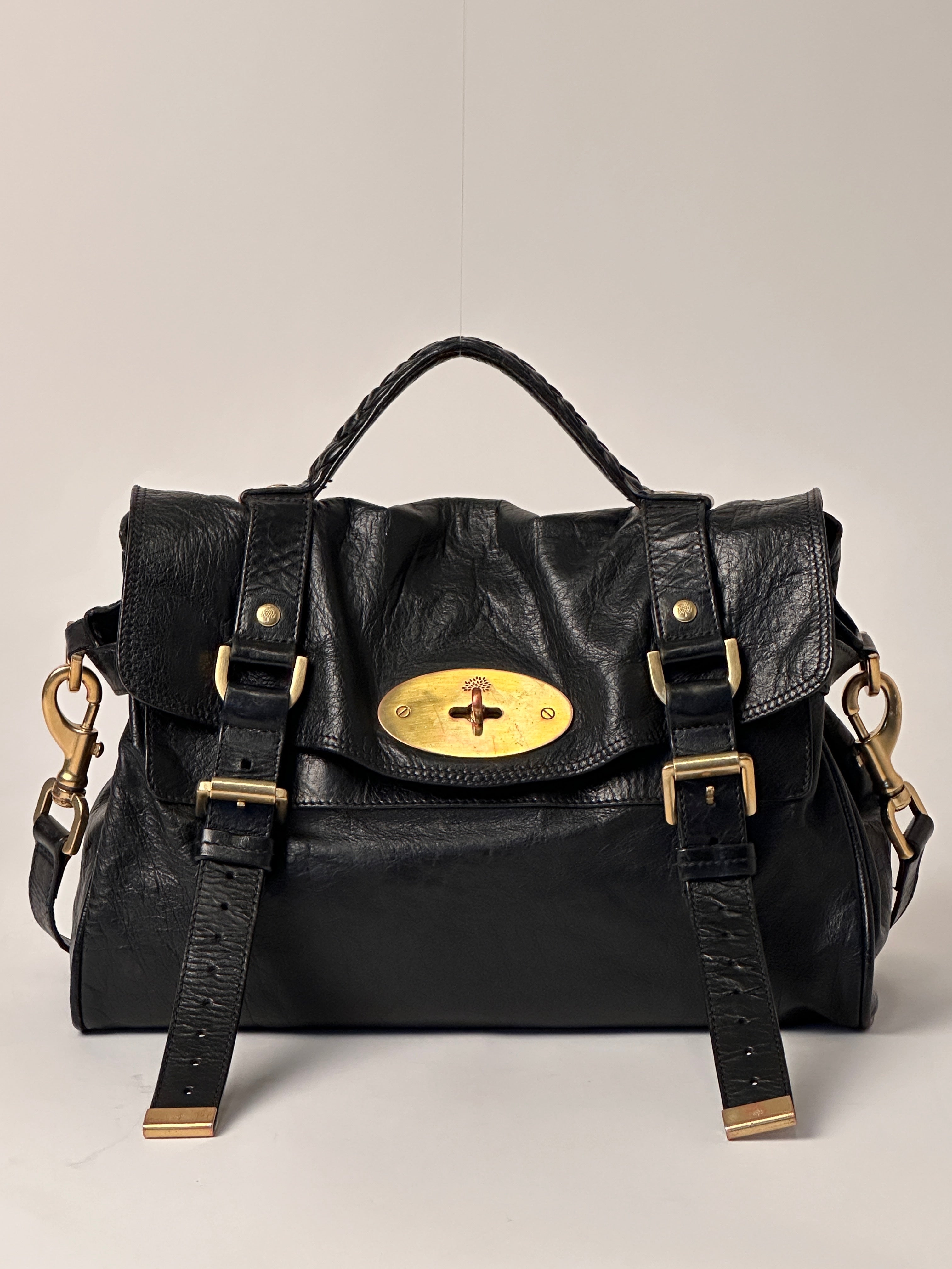 Mulberry Alexa Black Leather Handbag