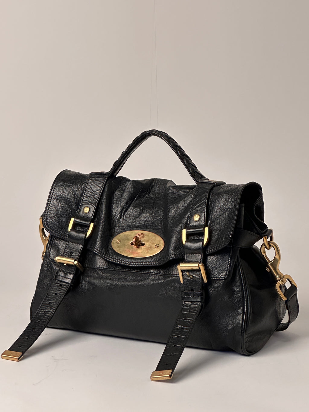 Mulberry Alexa Black Leather Handbag
