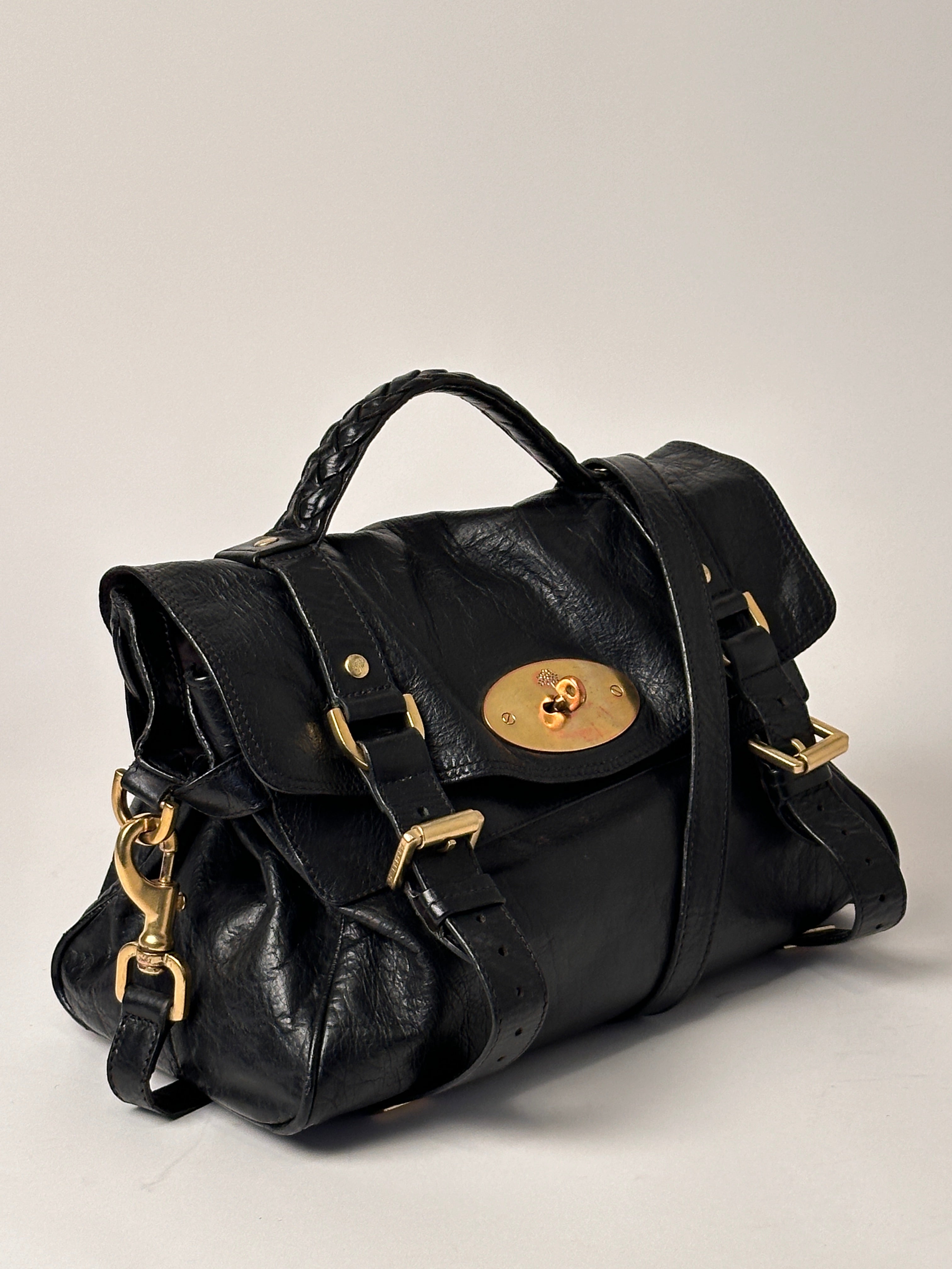 Mulberry Alexa Black Leather Handbag