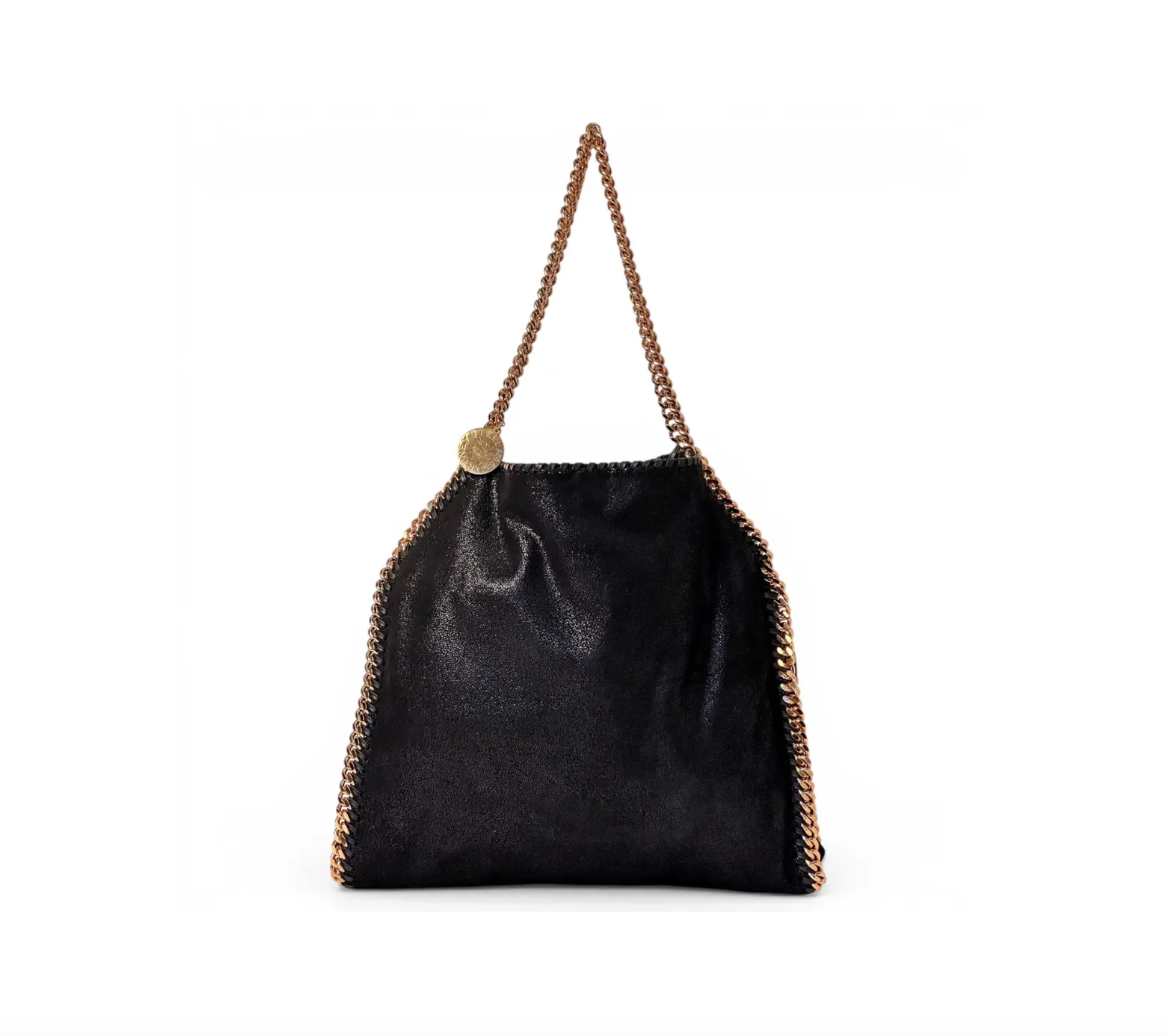 Stella McCartney Falabella Fold Over Tote Black Vegan Leather Shoulderbag