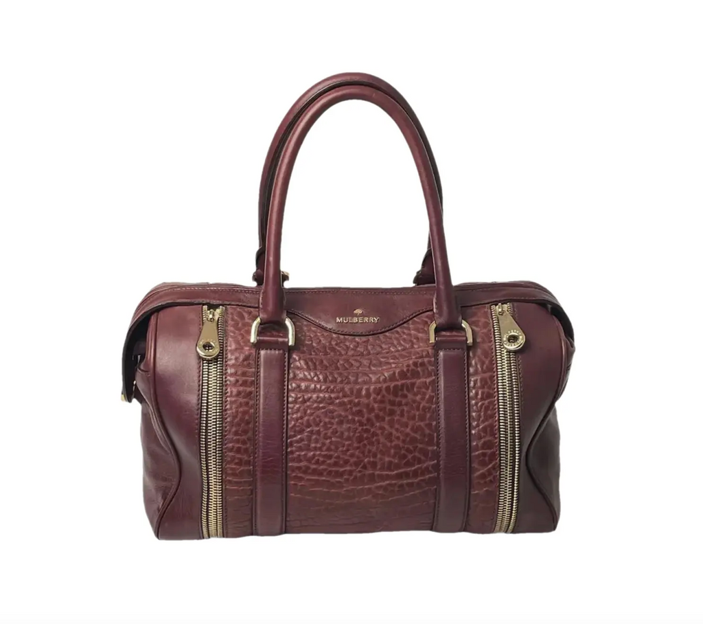 Mulberry Tasha Burgundy Brown Handbag