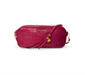 Miu Miu Pink Crocodile Arcadie Camera Leather Shoulder Bag