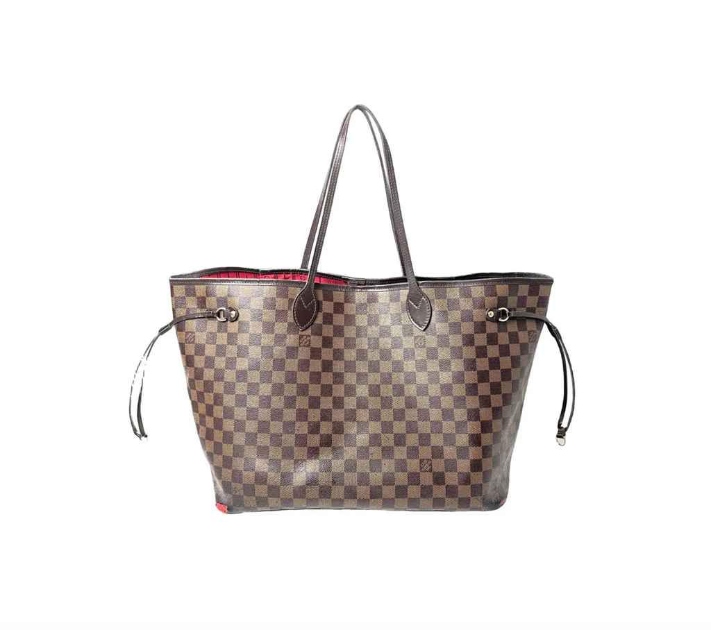 Louis Vuitton Neverfull Brown Damier Leather Shoulderbag