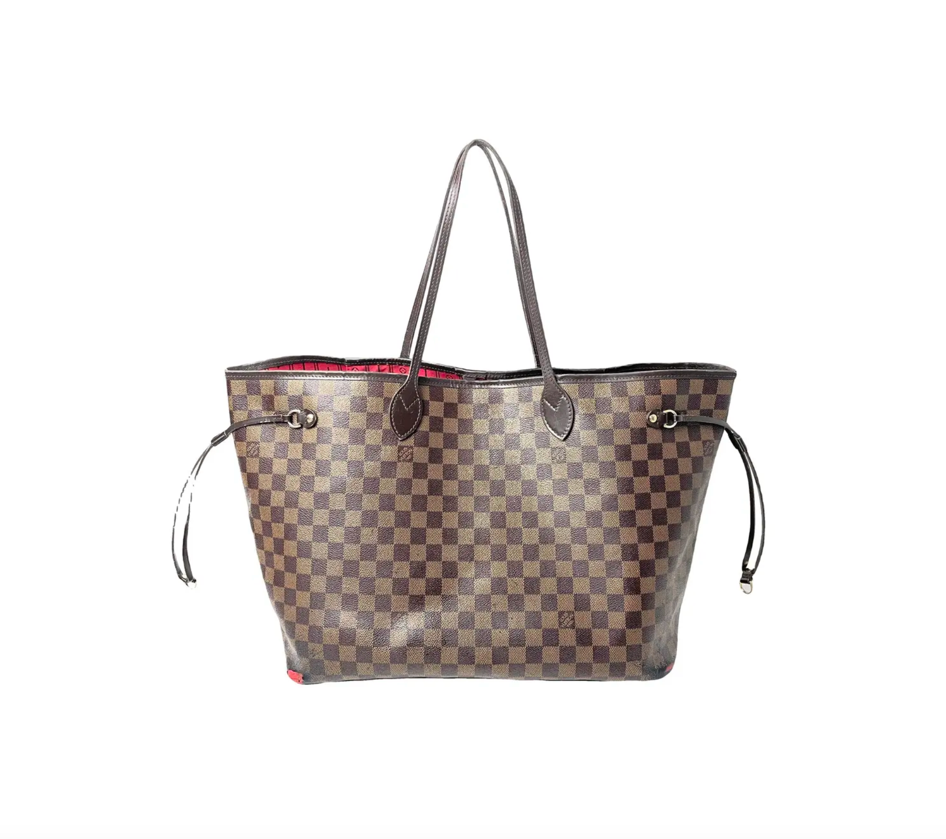 Louis Vuitton Neverfull Brown Damier Leather Shoulderbag
