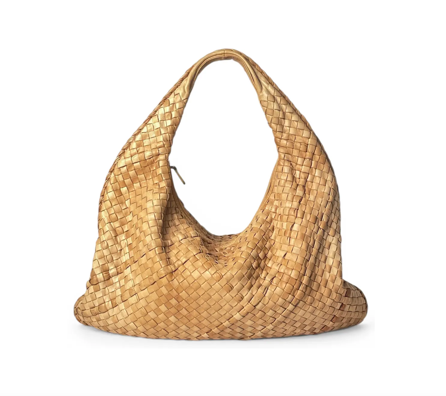 Bottega Veneta Large Veneta Bag Natural Brown Leather Shoulder Bag
