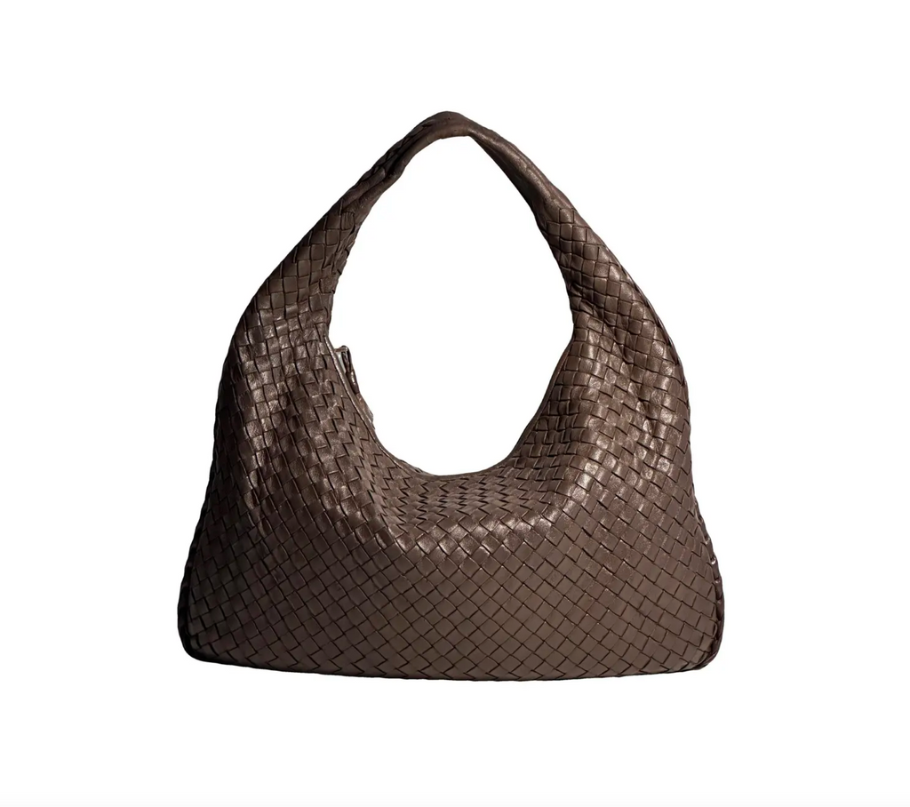 Bottega Veneta Medium Brown Veneta Leather Bag