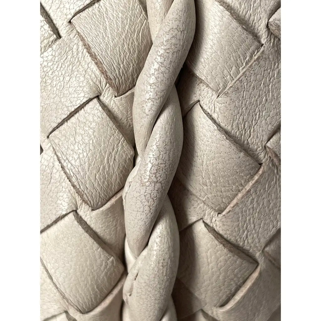 Bottega Veneta Large Beige White Veneta Hobo