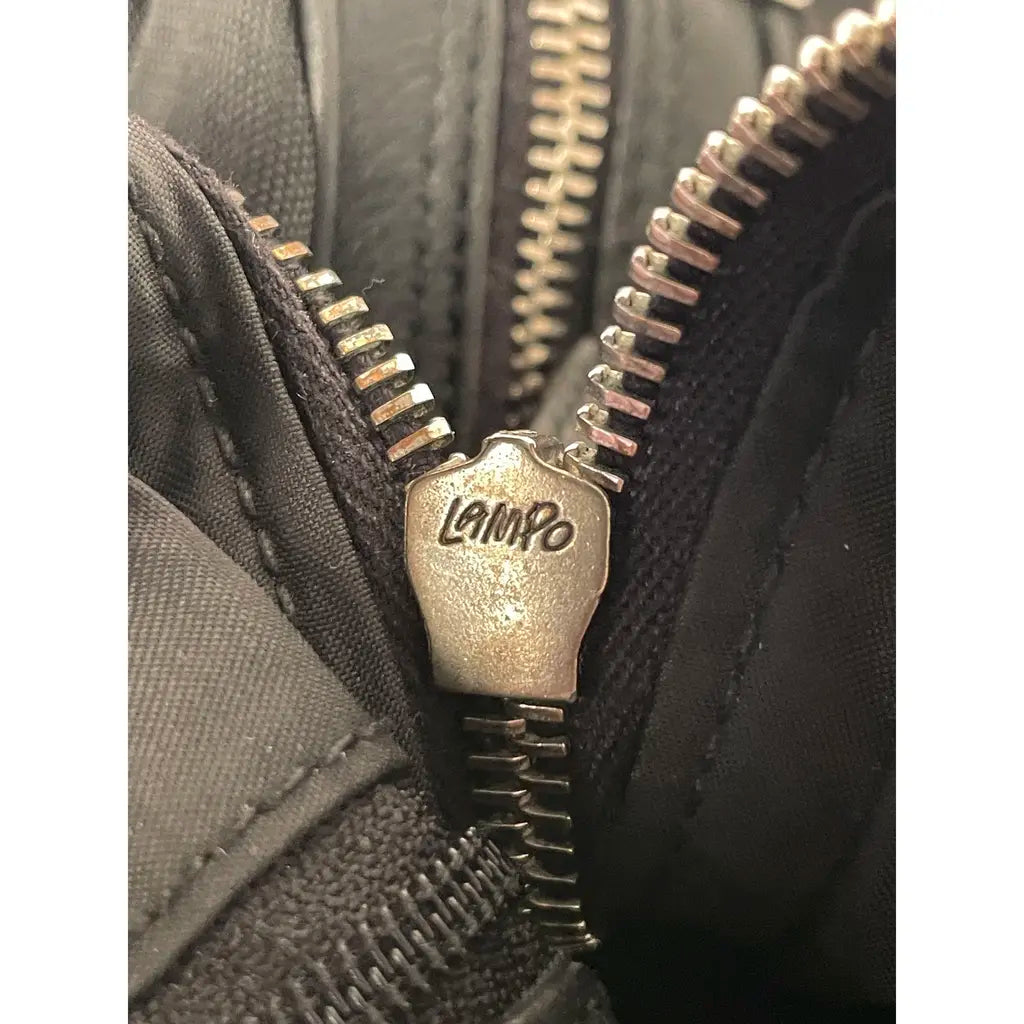 Gucci Attache Black Leather & Nylon Shoulderbag