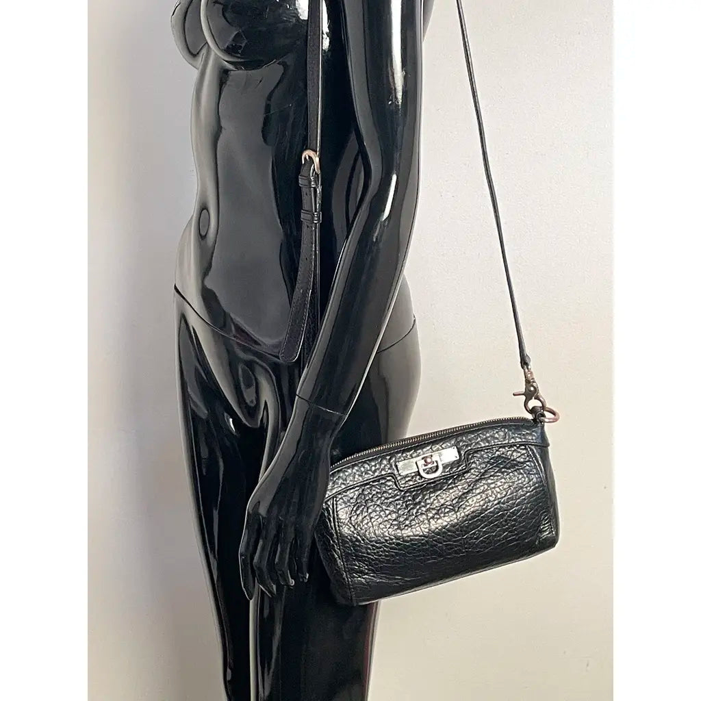DKNY Black Leather Crossbody Bag