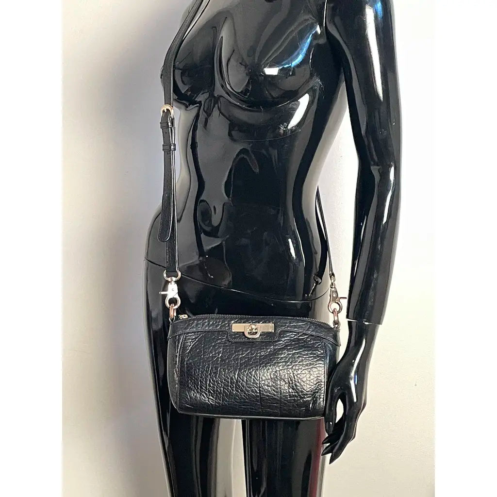 DKNY Black Leather Crossbody Bag