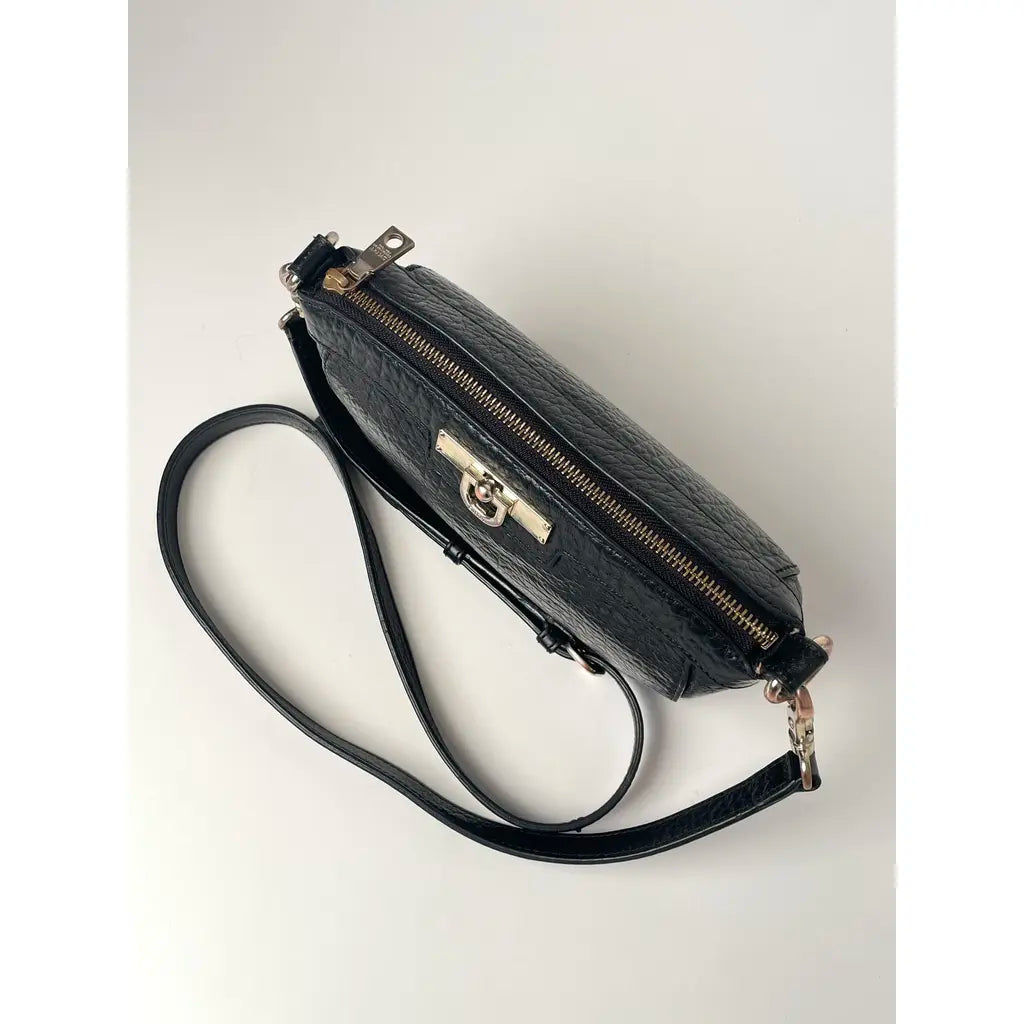 DKNY Black Leather Crossbody Bag