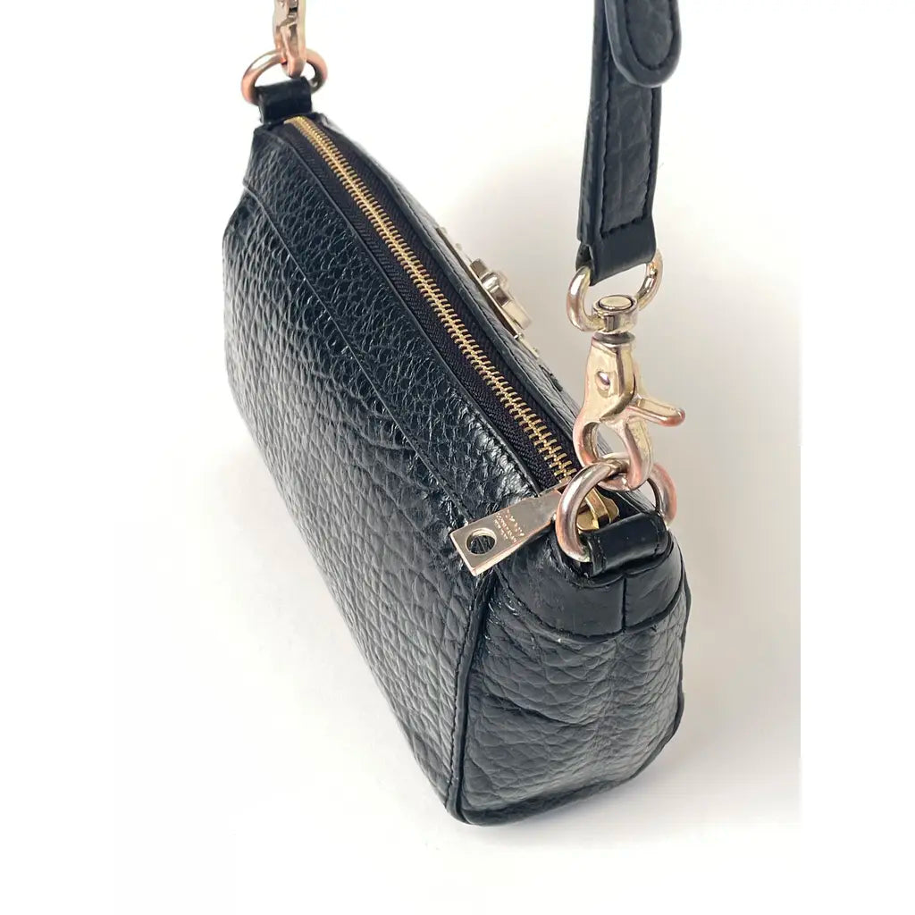 DKNY Black Leather Crossbody Bag