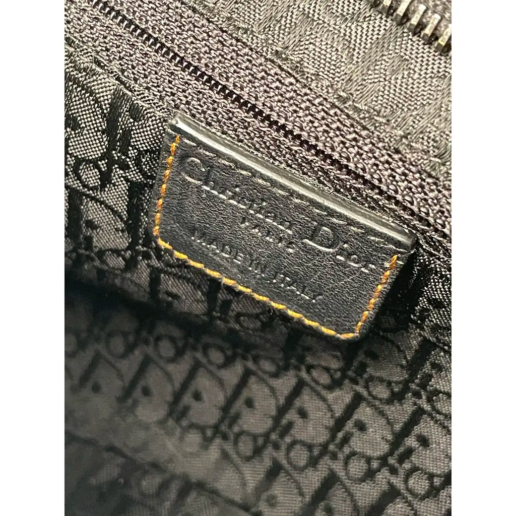Christian Dior Gaucho Double Saddle Jumbo Black Leather Shoulder bag