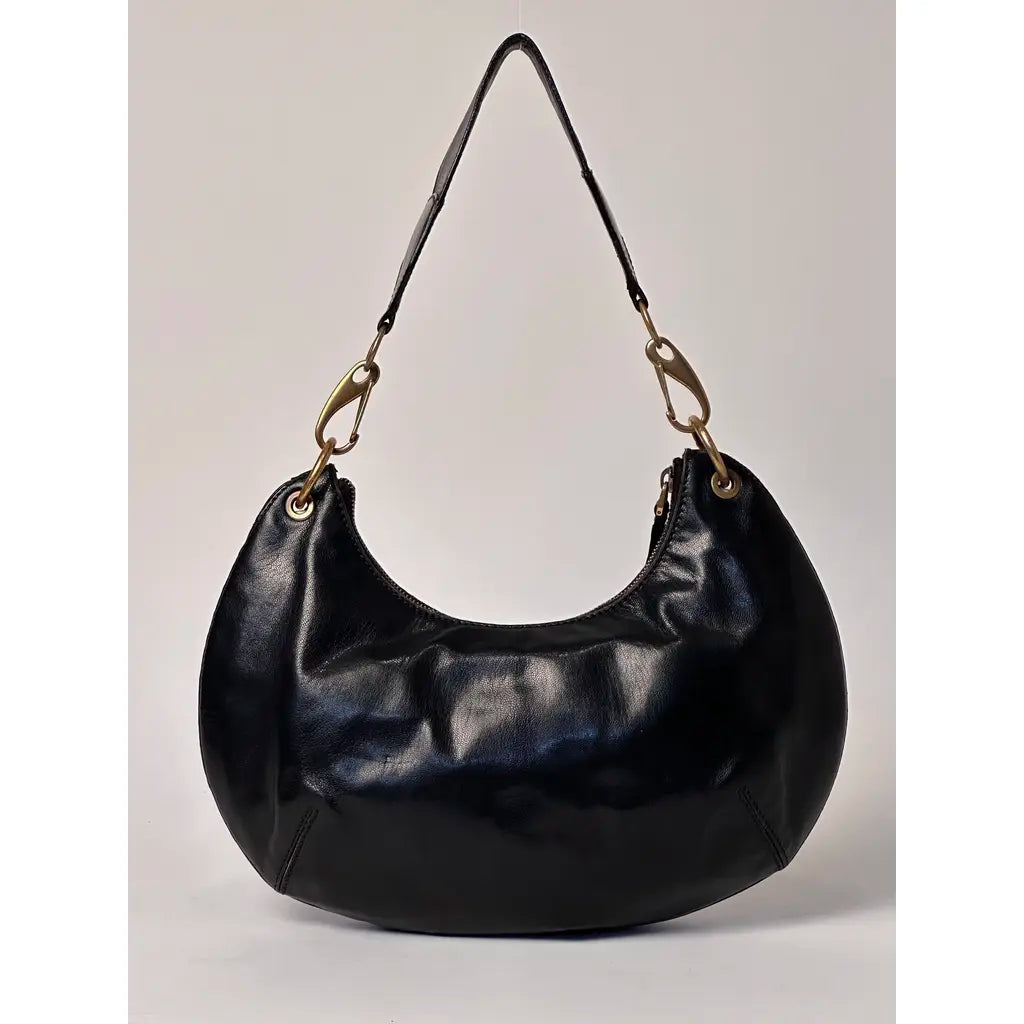 Gucci Half Moon Hobo Bag Black Leather 2003 by Tom Ford