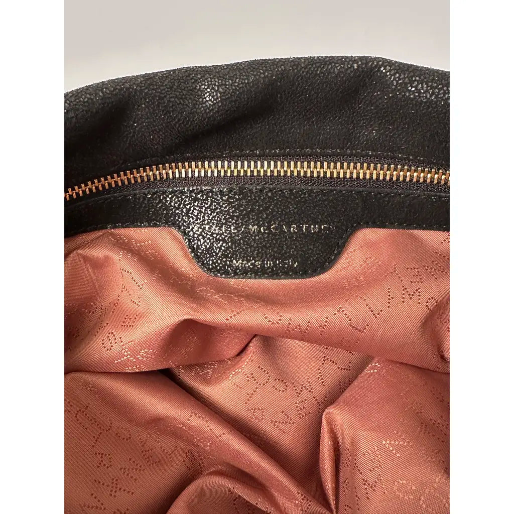 Stella McCartney Falabella Fold Over Tote Black Vegan Leather Shoulderbag