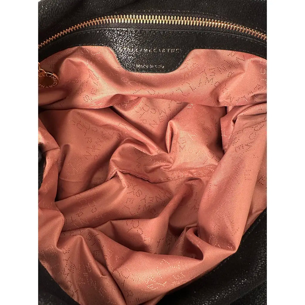 Stella McCartney Falabella Fold Over Tote Black Vegan Leather Shoulderbag