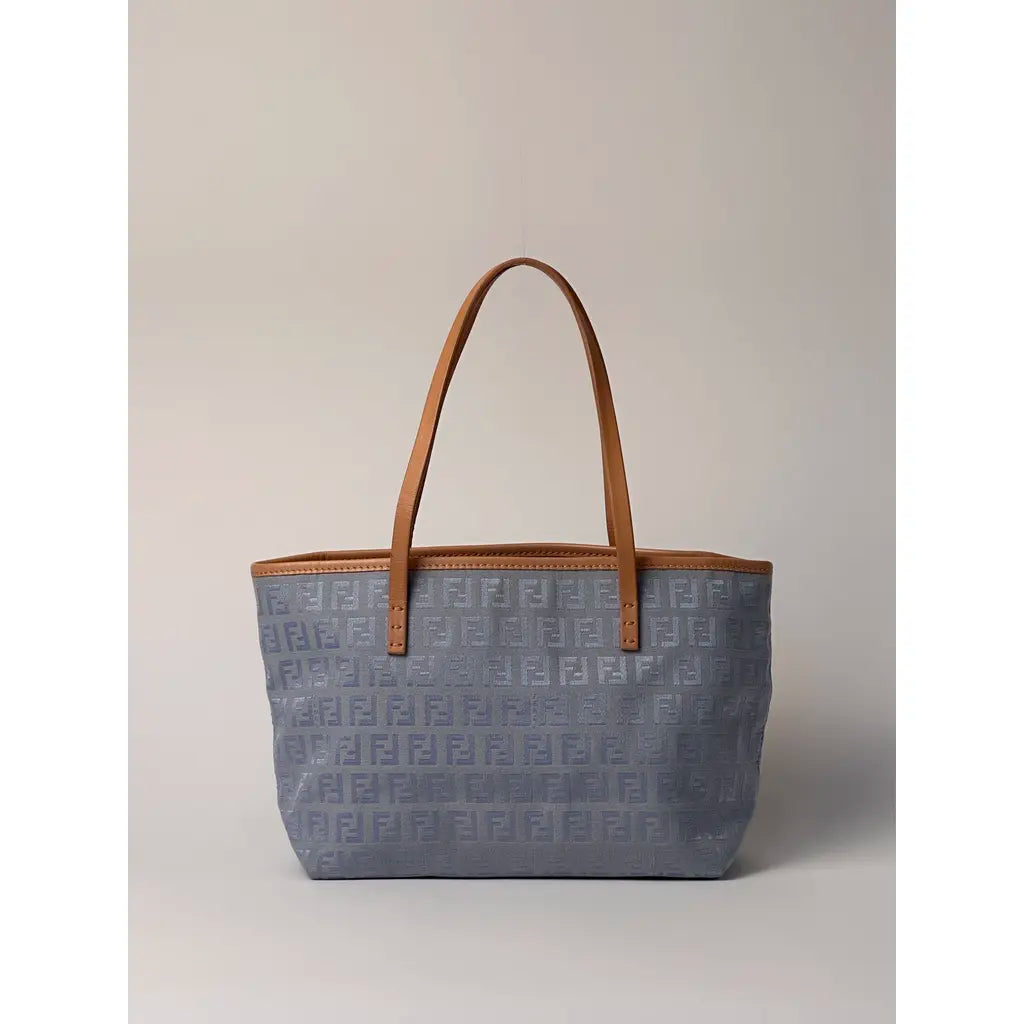 FENDI Mini Tote Blue Cloth Canvas