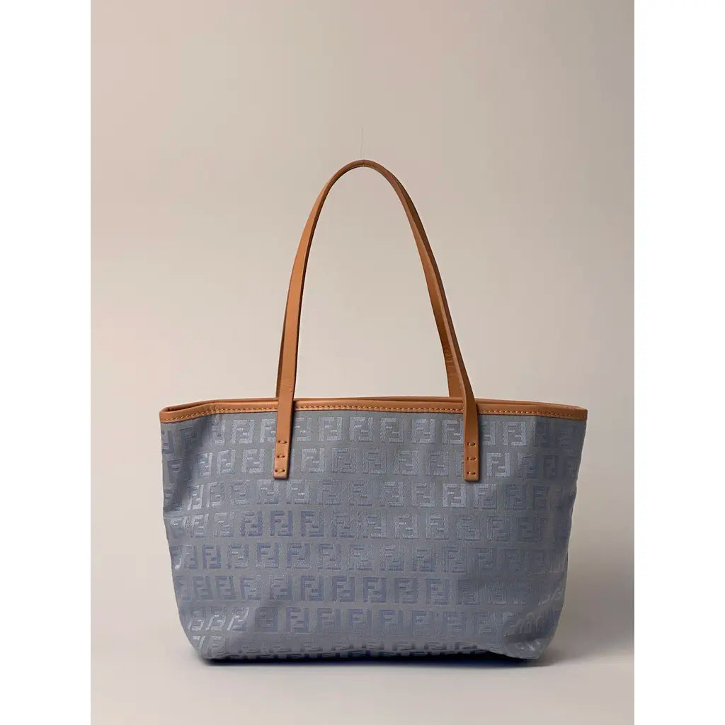 FENDI Mini Tote Blue Cloth Canvas