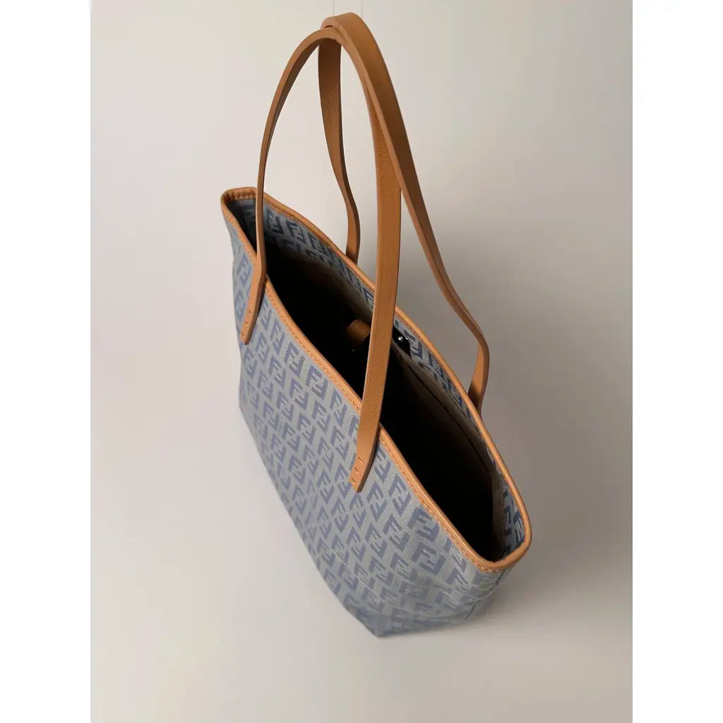 FENDI Mini Tote Blue Cloth Canvas