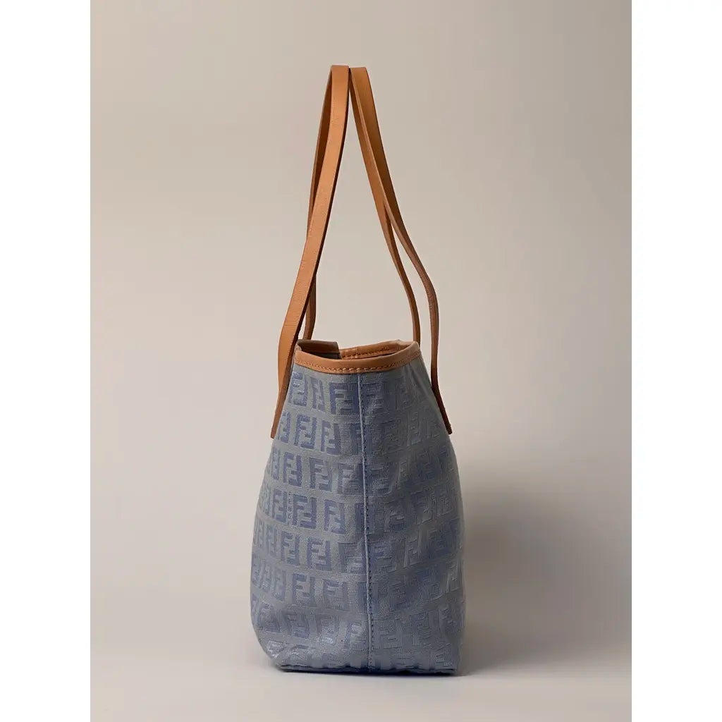 FENDI Mini Tote Blue Cloth Canvas