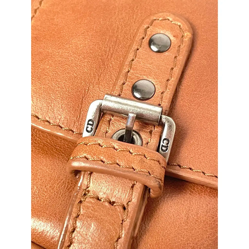 Christian Dior Gaucho Double Saddle Jumbo Brown Leather Shoulder bag
