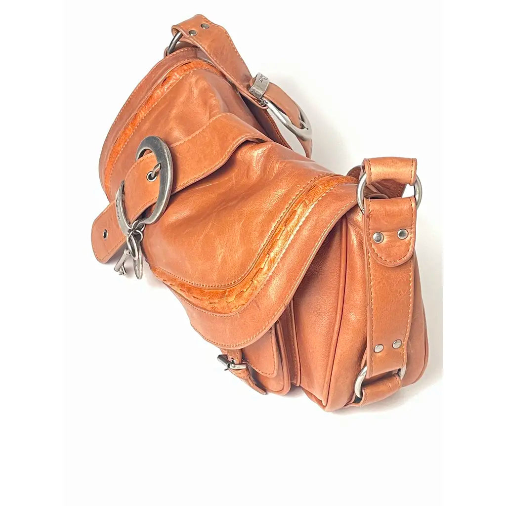 Christian Dior Gaucho Double Saddle Jumbo Brown Leather Shoulder bag