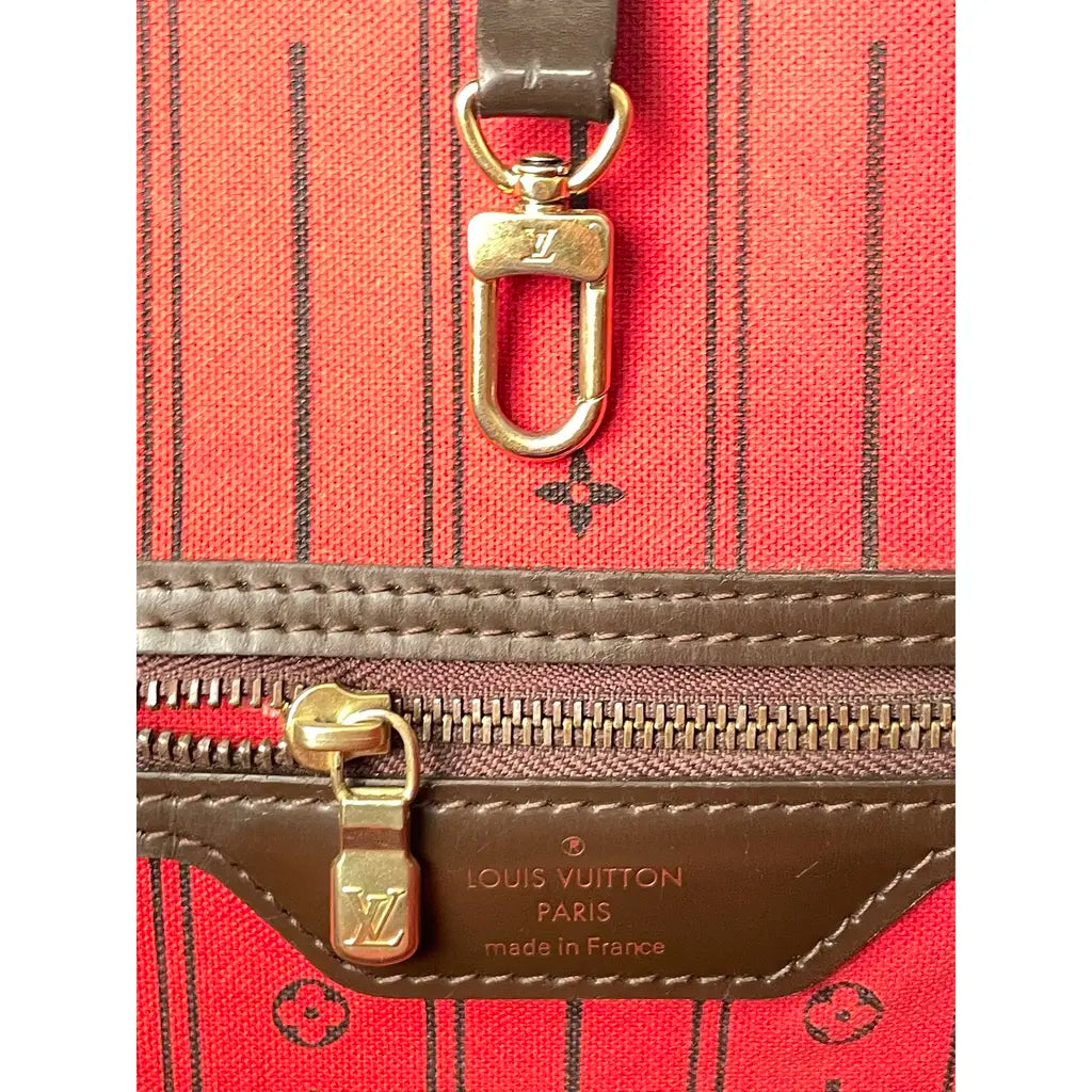 Louis Vuitton Neverfull Brown Damier Leather Shoulderbag