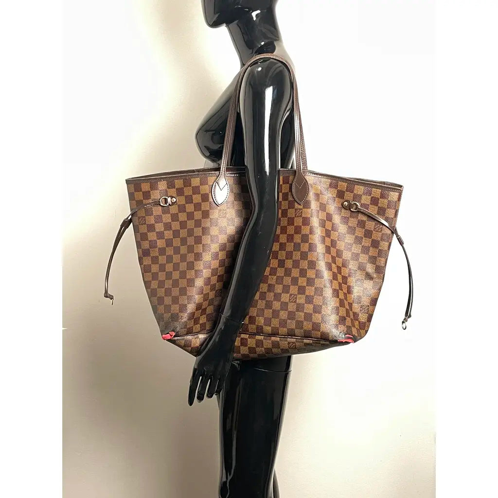Louis Vuitton Neverfull Brown Damier Leather Shoulderbag