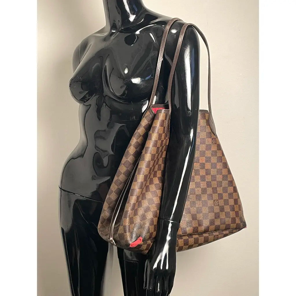 Louis Vuitton Neverfull Brown Damier Leather Shoulderbag