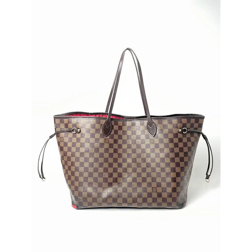 Louis Vuitton Neverfull Brown Damier Leather Shoulderbag