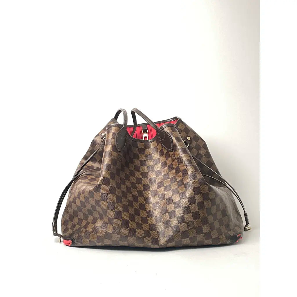Louis Vuitton Neverfull Brown Damier Leather Shoulderbag