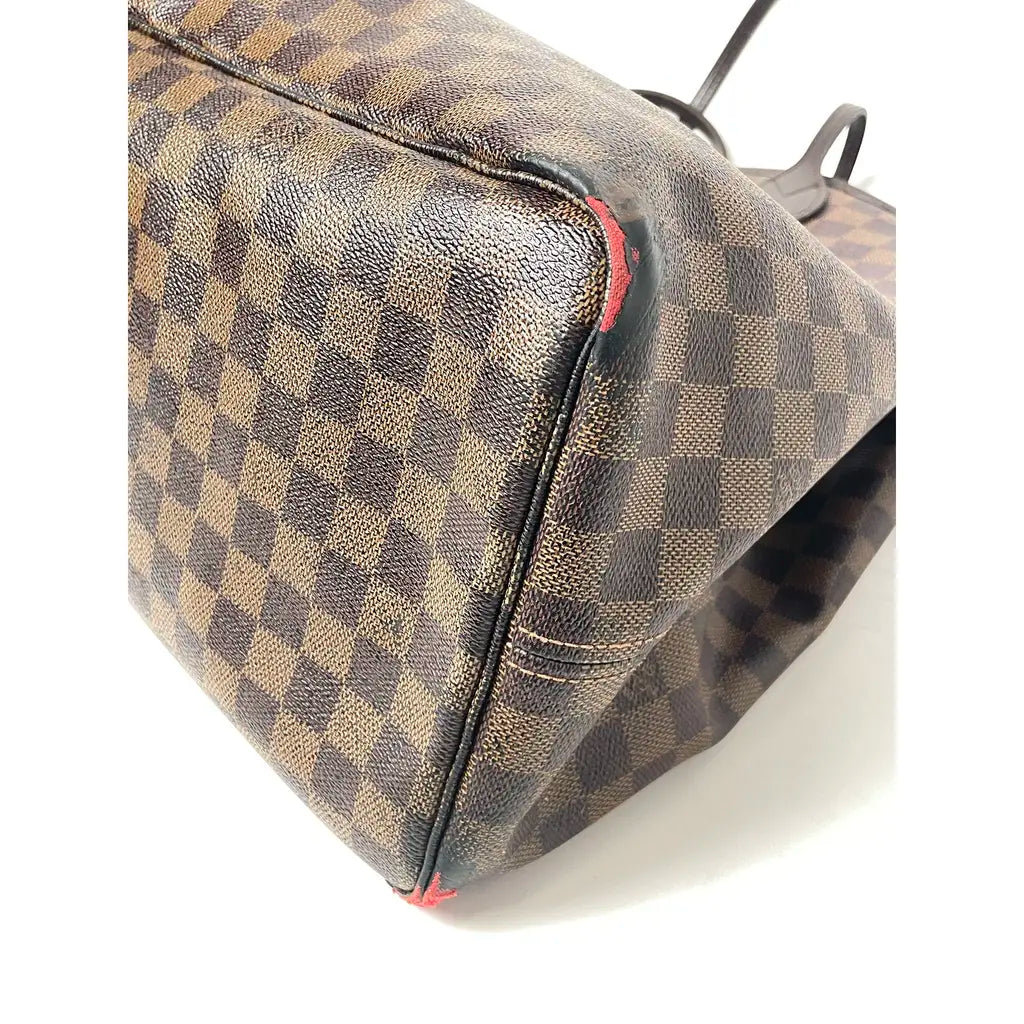 Louis Vuitton Neverfull Brown Damier Leather Shoulderbag