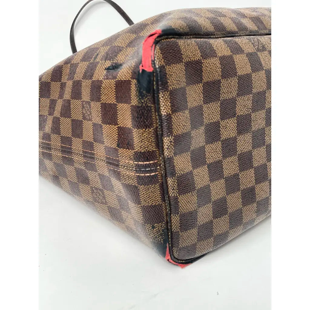 Louis Vuitton Neverfull Brown Damier Leather Shoulderbag