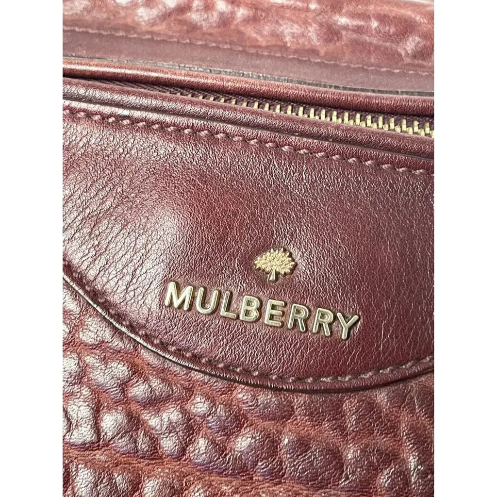 Mulberry Tasha Burgundy Brown Handbag