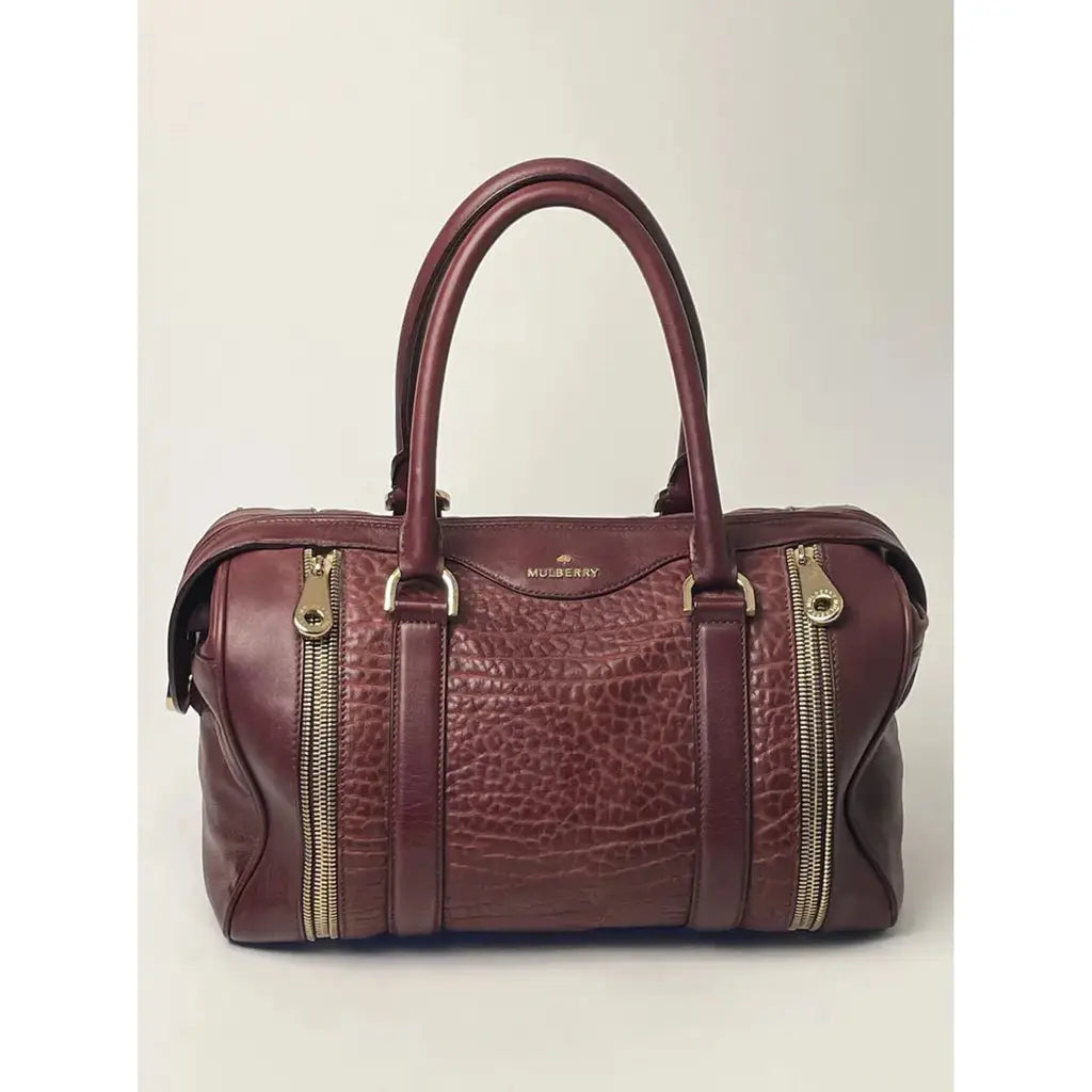 Mulberry Tasha Burgundy Brown Handbag