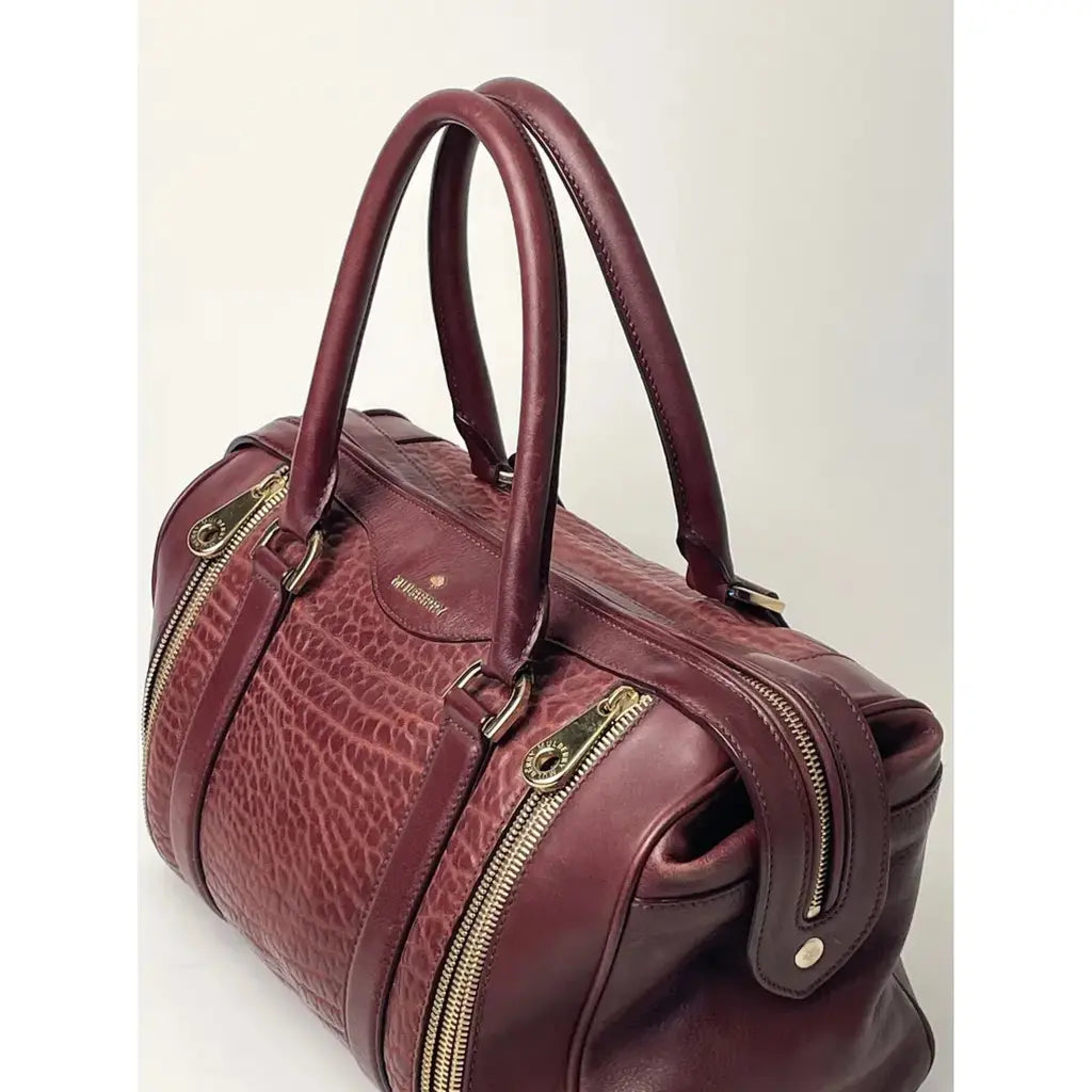 Mulberry Tasha Burgundy Brown Handbag