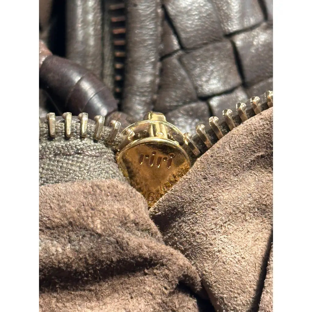 Bottega Veneta Medium Brown Veneta Leather Bag