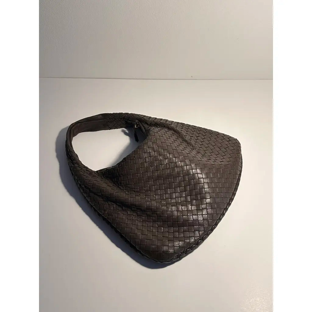 Bottega Veneta Medium Brown Veneta Leather Bag