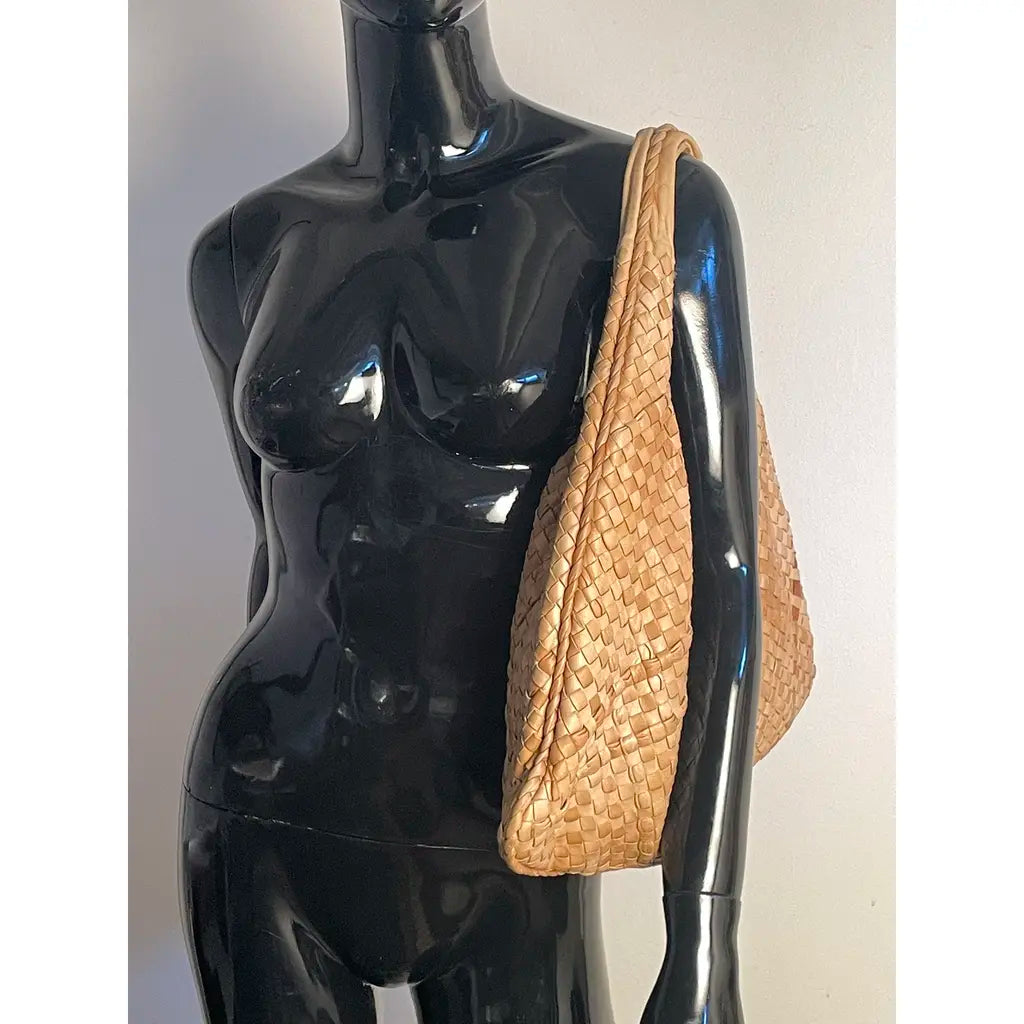 Bottega Veneta Large Veneta Bag Natural Brown Leather Shoulder Bag