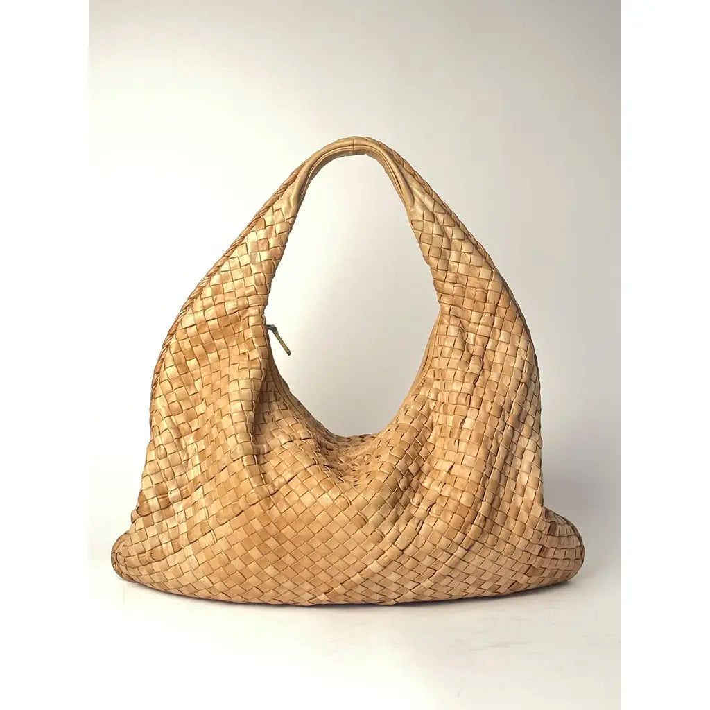 Bottega Veneta Large Veneta Bag Natural Brown Leather Shoulder Bag