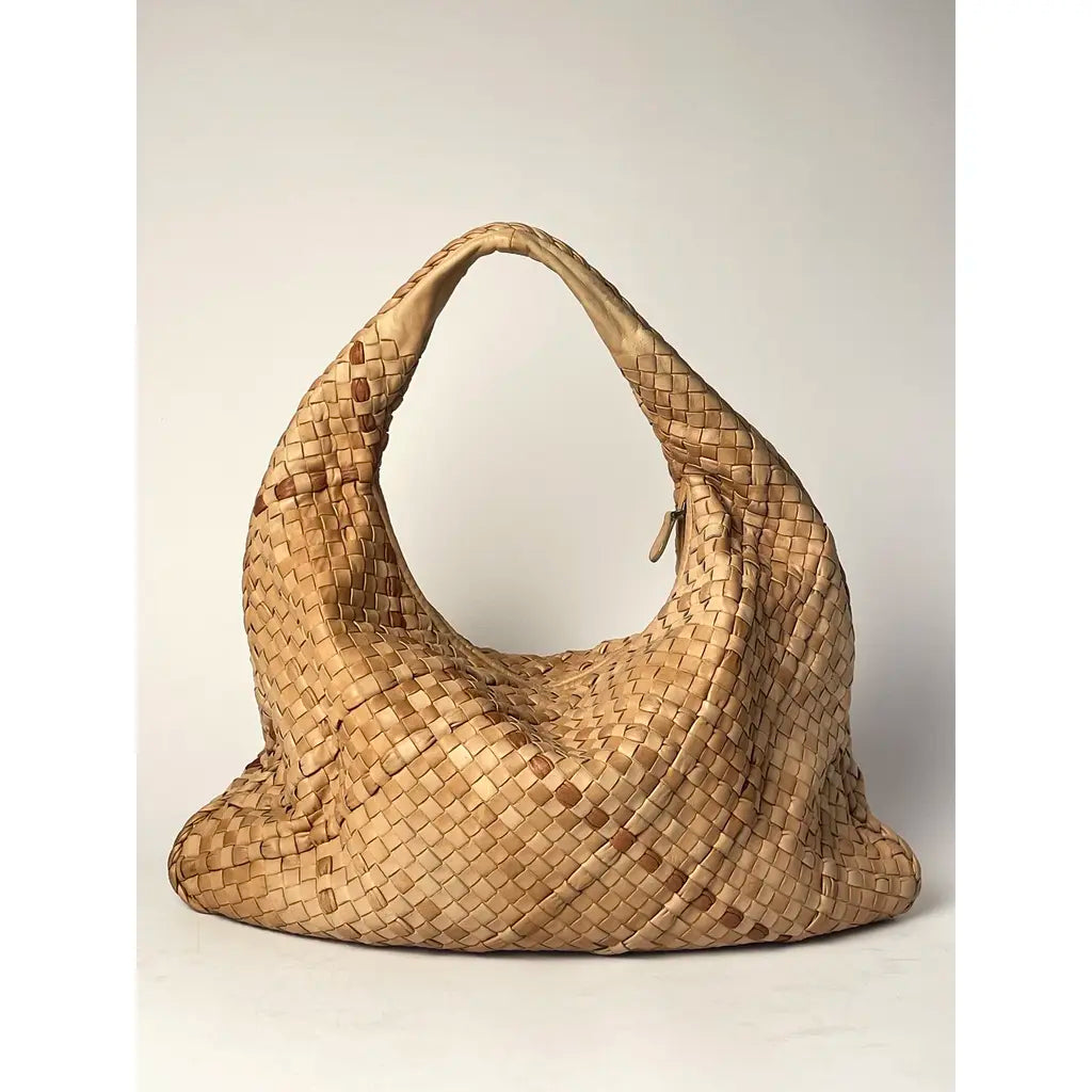 Bottega Veneta Large Veneta Bag Natural Brown Leather Shoulder Bag