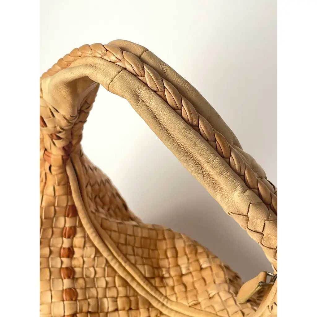 Bottega Veneta Large Veneta Bag Natural Brown Leather Shoulder Bag